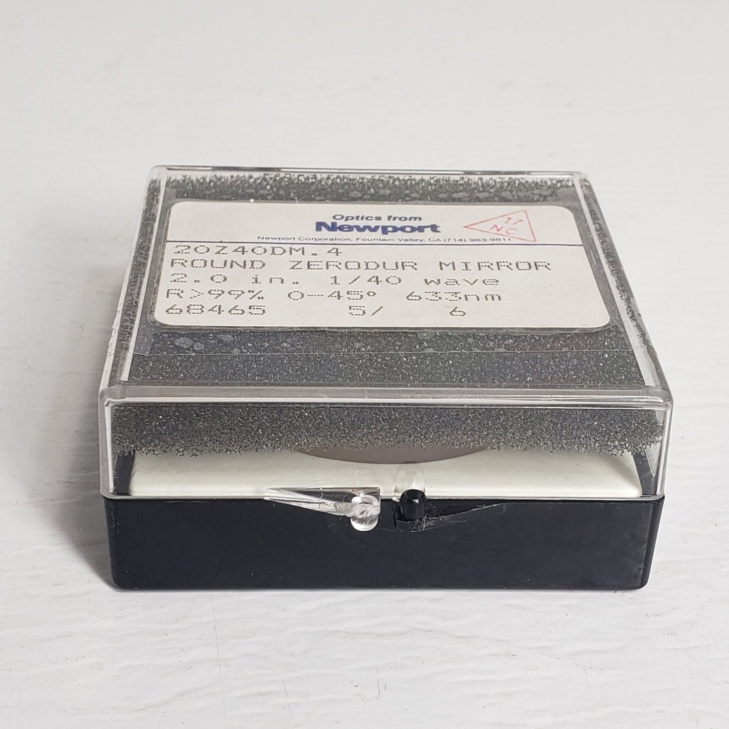 Newport 20Z40DM.4 Dielectric Round Zerodur Mirror 2" 1/40 wave R 99% 633nm Optic