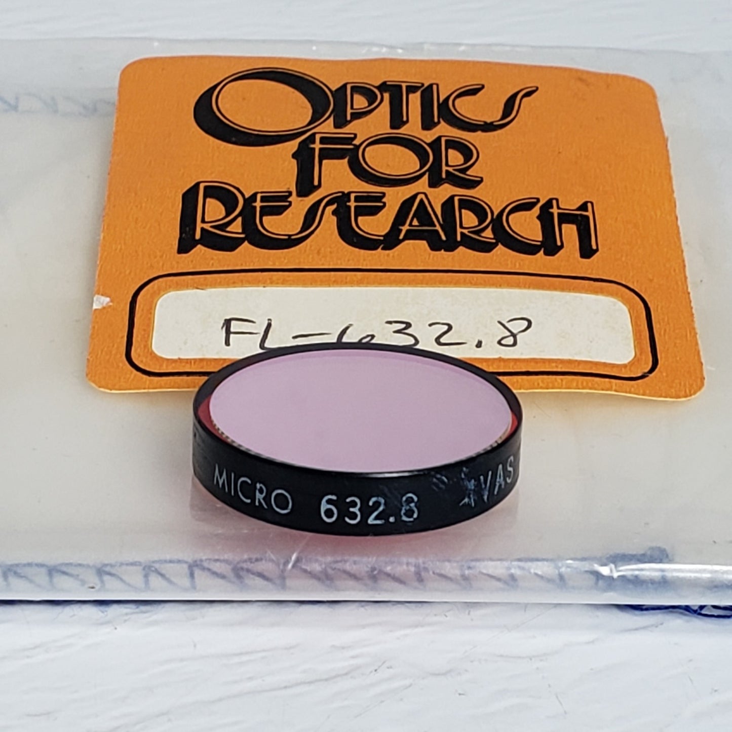 Optics For Research FL-632.8 Micro 25mm Dia Filter Lens For Laser Applications