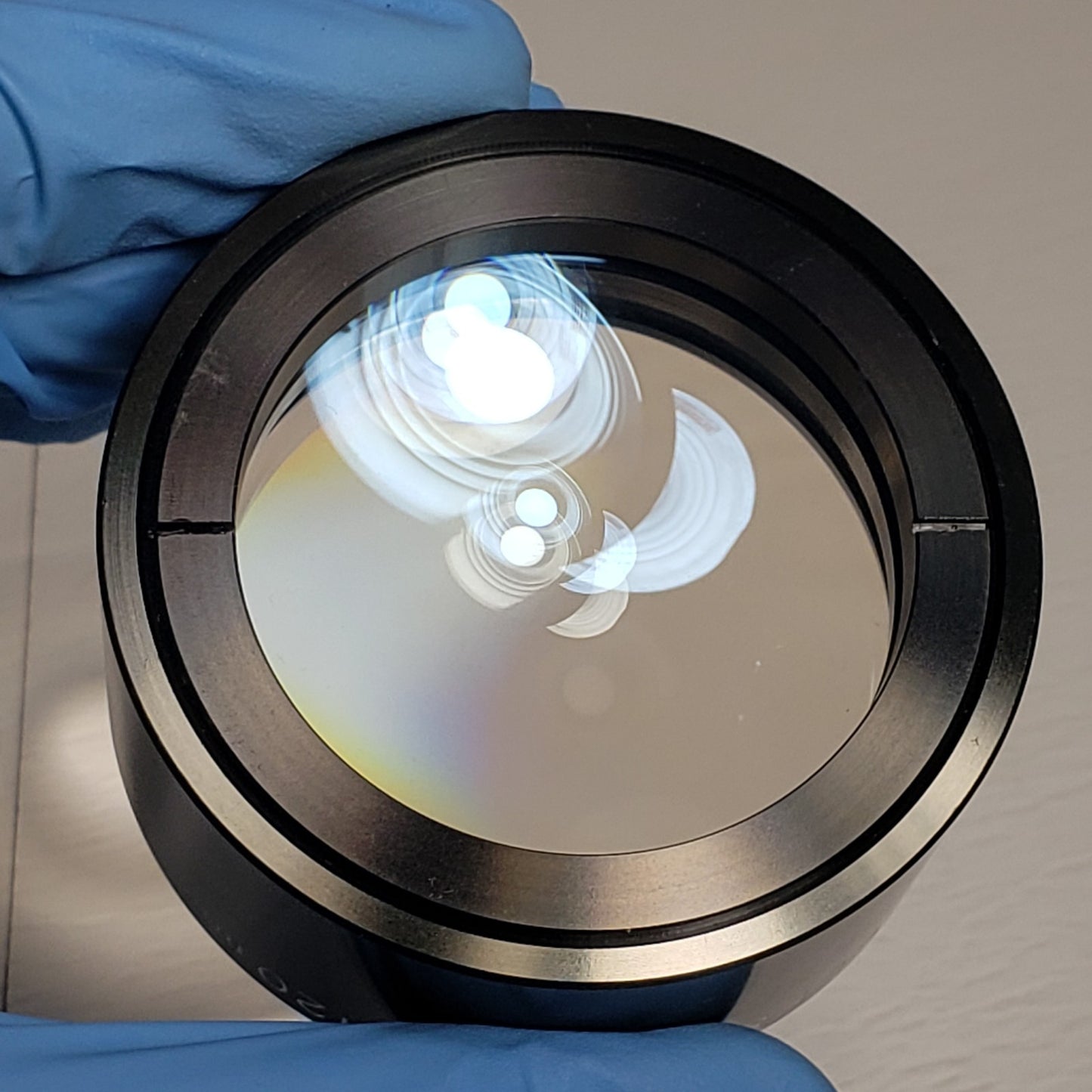 Melles Griot f/120mm 47mm 2 Stacked Convex Lens For Optical Applications