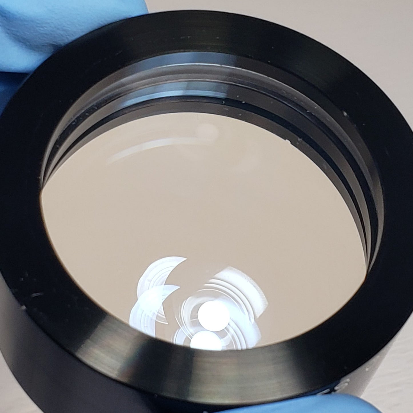 Melles Griot f/120mm 47mm 2 Stacked Convex Lens For Optical Applications