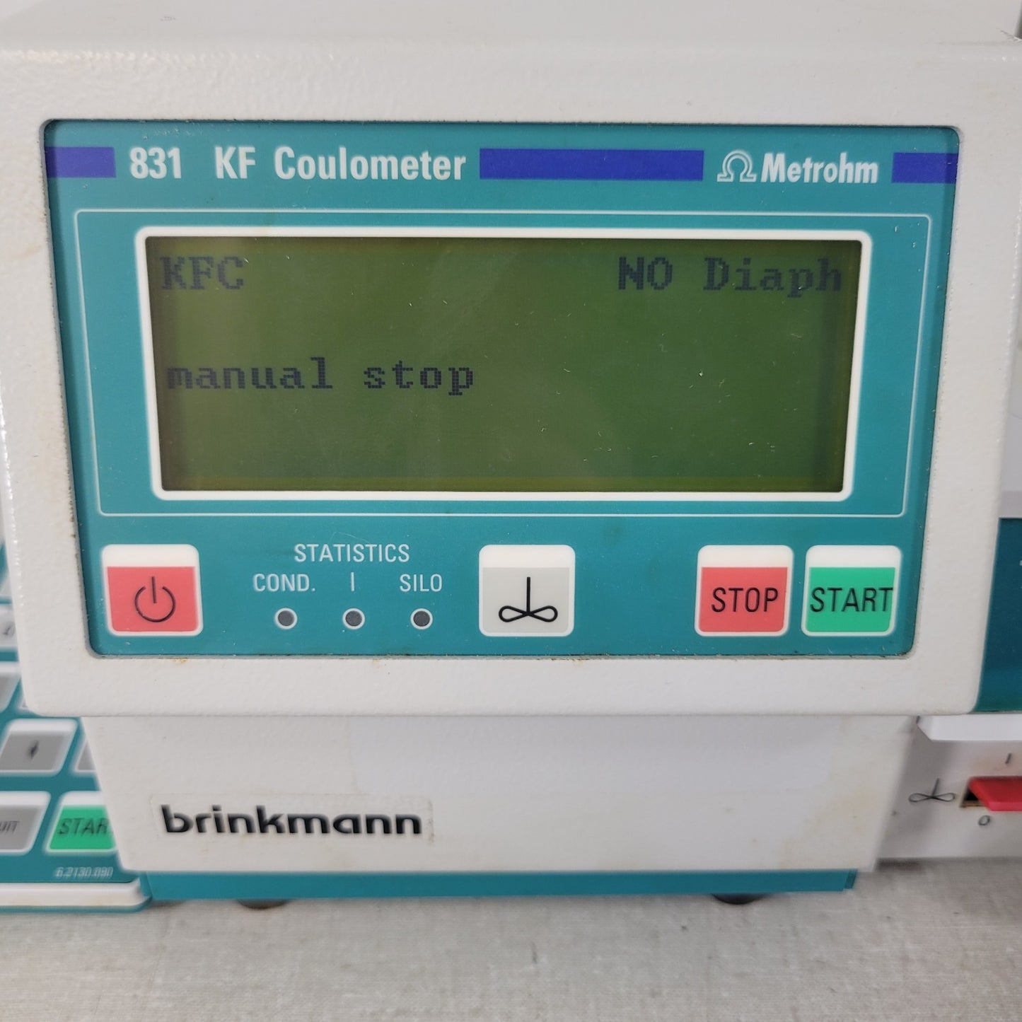 Metrohm 831 KF Coulometer Titration Device and Keyboard w/ 703 Ti Stand