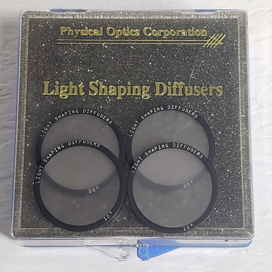 Physical Optics Corp Set Of 4 Circular Light Shaping Diffusers 10, 15, 20, 25°