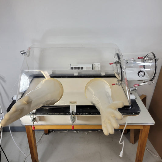 Tested Plas Labs Fisher 818GB Inert Gas Glovebox Positive Pressure and Vacuum