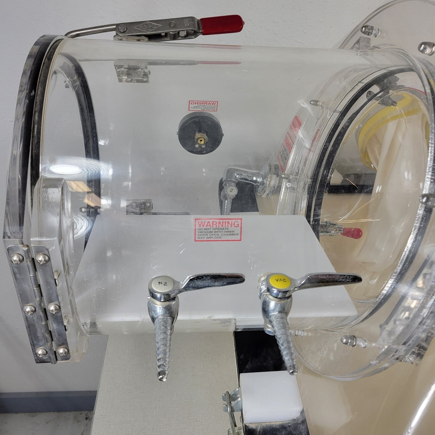 Tested Plas Labs Fisher 818GB Inert Gas Glovebox Positive Pressure and Vacuum