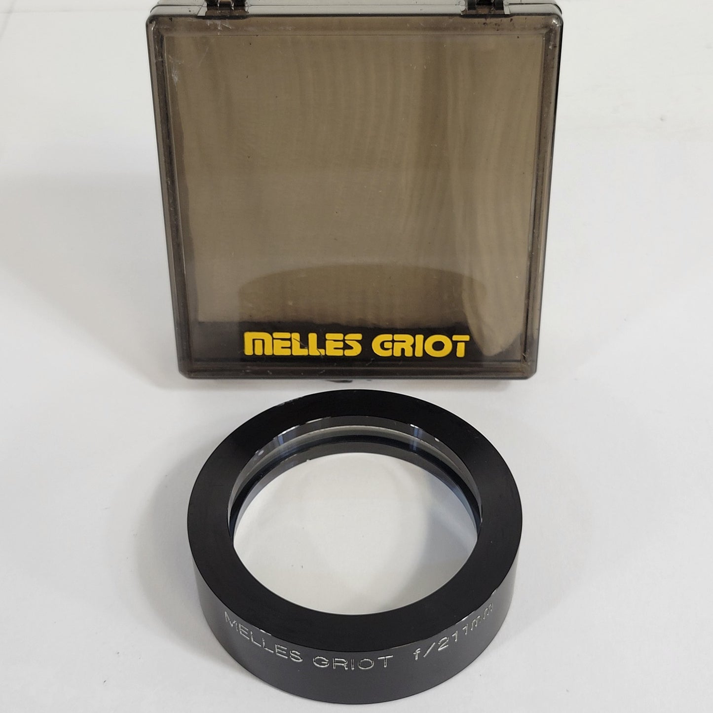 Melles Griot f/211mm 26mm Circular Convex Lens For Optical Applications