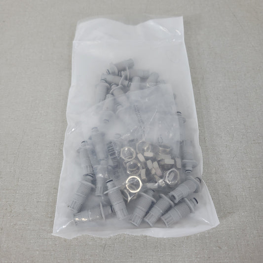 *Lot of 25* CPC NS1D48042812 1/4-28 Flat Bottom Port Valved Panel Mount Coupling