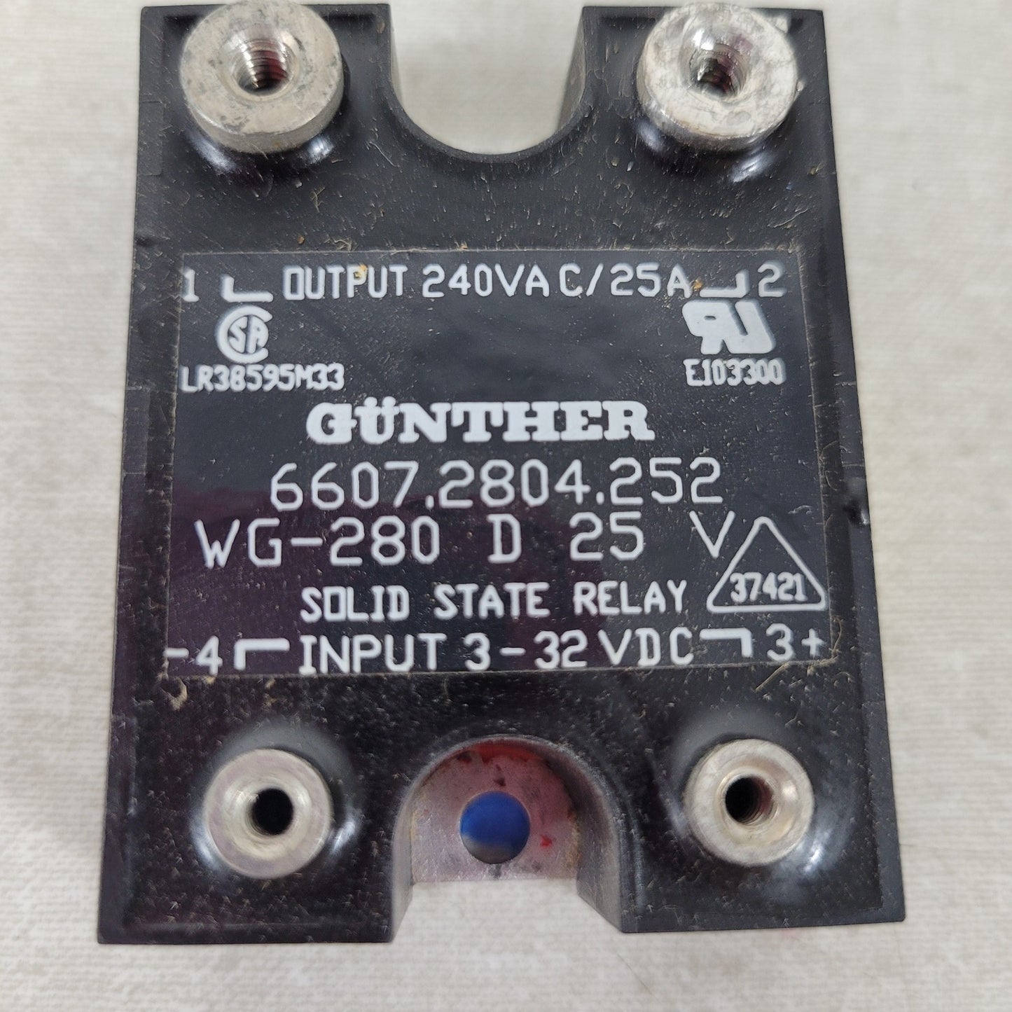 Gunther WG-280 D 25 V Solid State Relay Output 240VAC Input 3-32DC 6607.2804.252