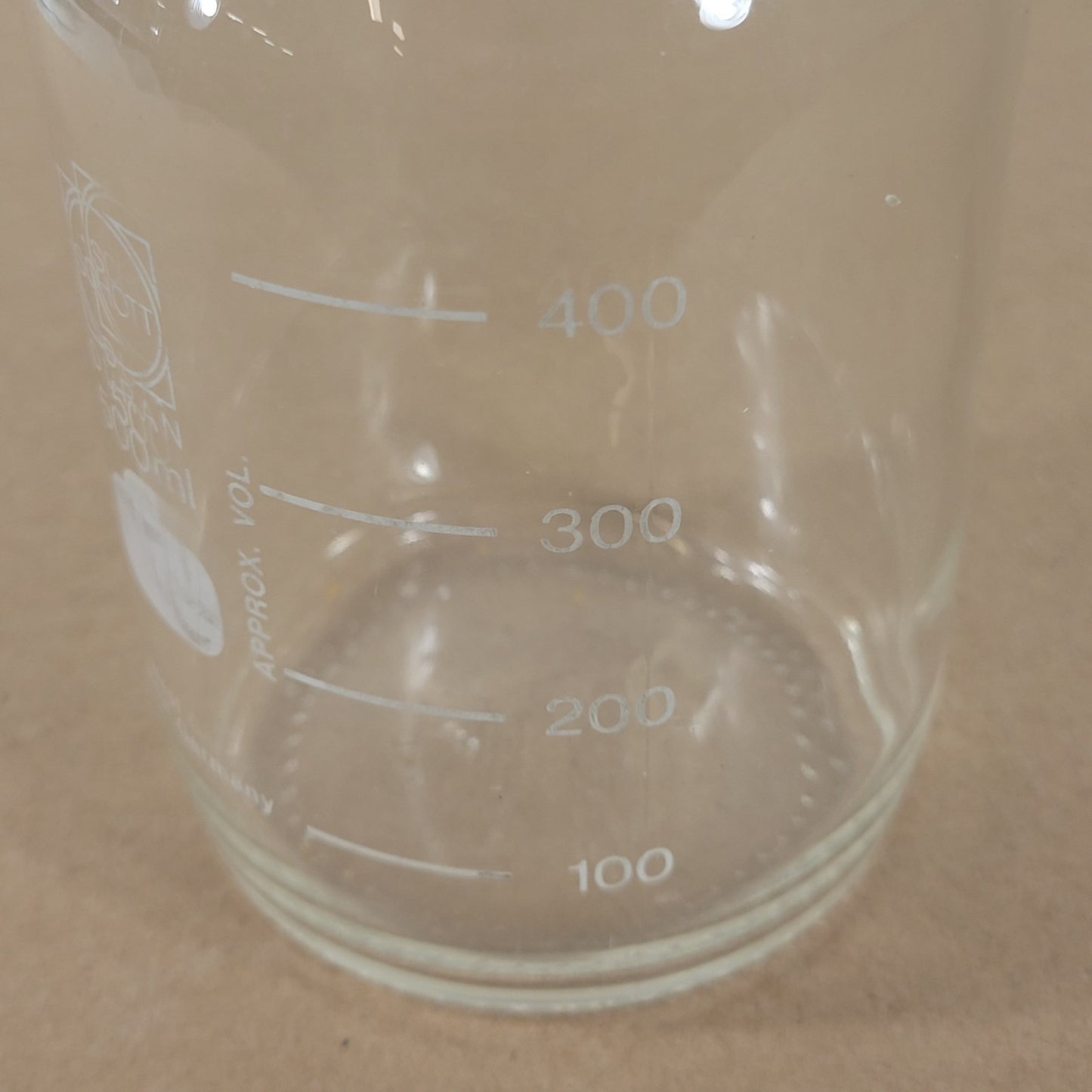 Pyrex Schott Duran 500mL Glass Reagent Bottle Vessel Laboratory 140° Max Temp