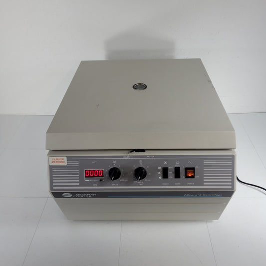 TESTED Beckman Coulter Allegra 6 Centrifuge 8000RPM Max w 3750RPM Rotor, Manuals