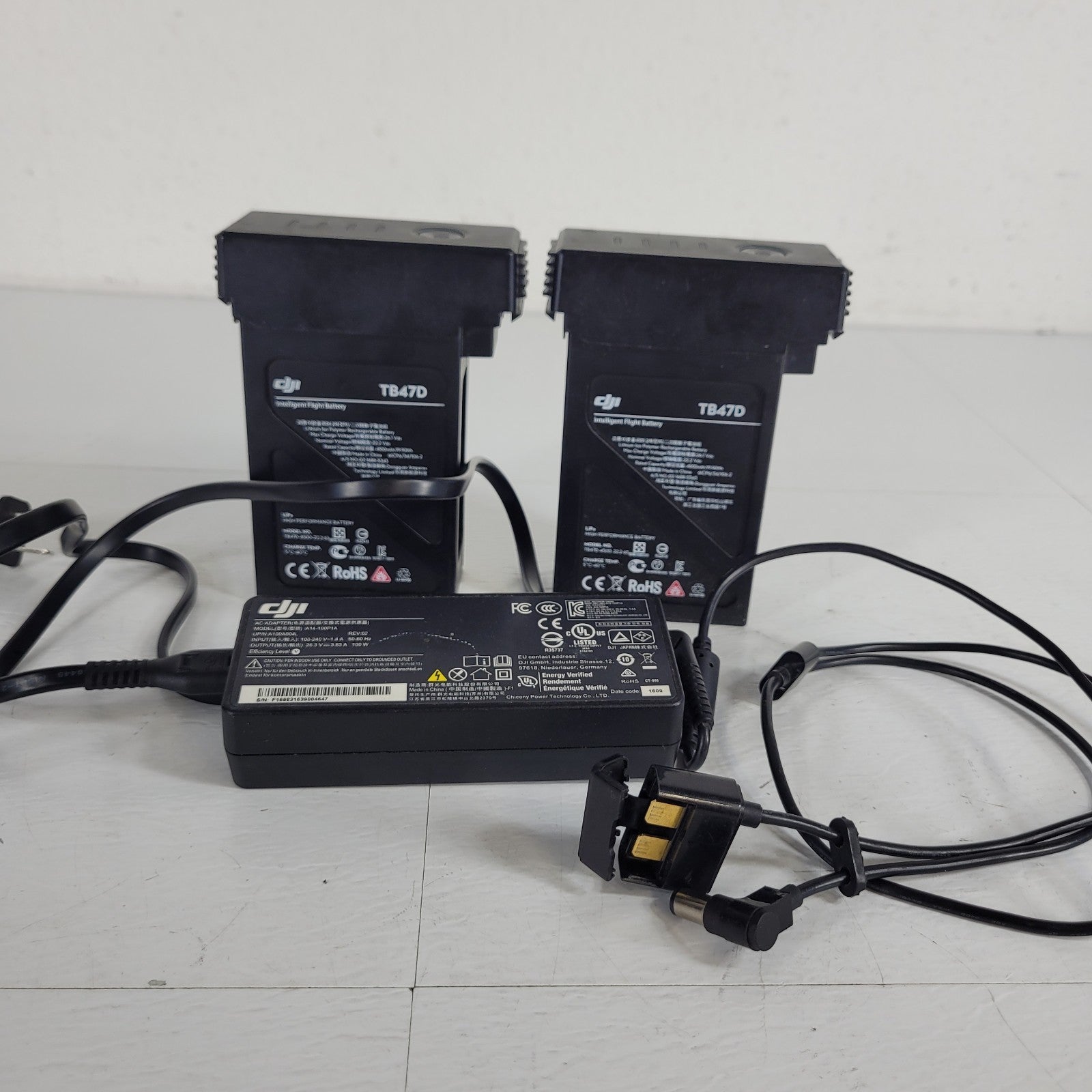 DJI 100W Power Adapter A14-100P1A Two TB47D Intelligent Flight Batteri ...
