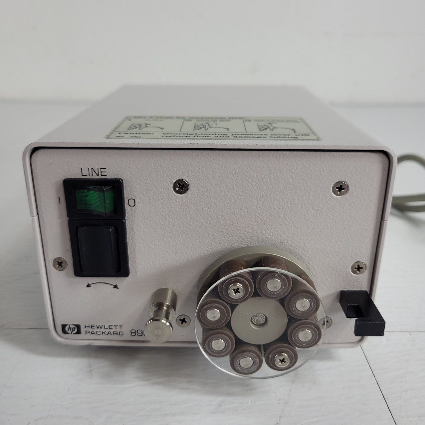 Hewlett Packard HP 89052B Peristaltic Pump Flow Rate Up To 10 ml/min 100-120V