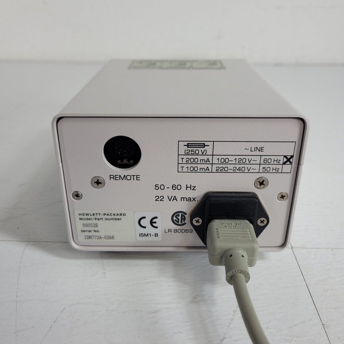 Hewlett Packard HP 89052B Peristaltic Pump Flow Rate Up To 10 ml/min 100-120V