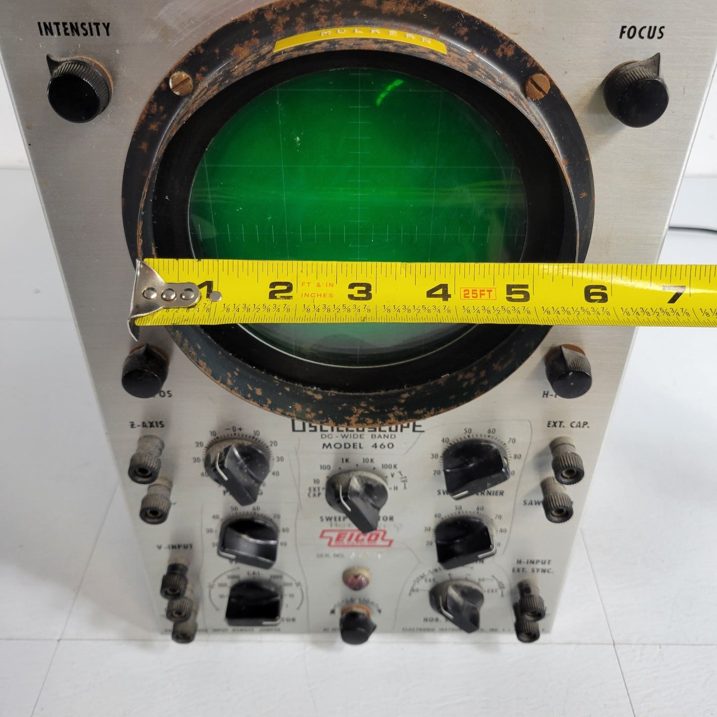 TESTED Vintage EICO Oscilloscope 460 DC Wide Band V Input External Sync