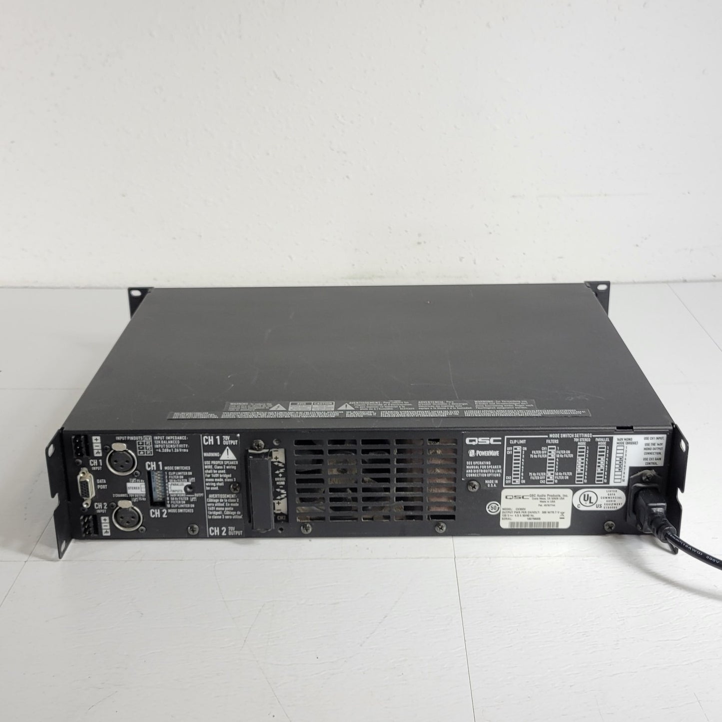 QSC CX602V 2-Channel Professional Power Direct 70V Amplifier 400W Powerwave Tech