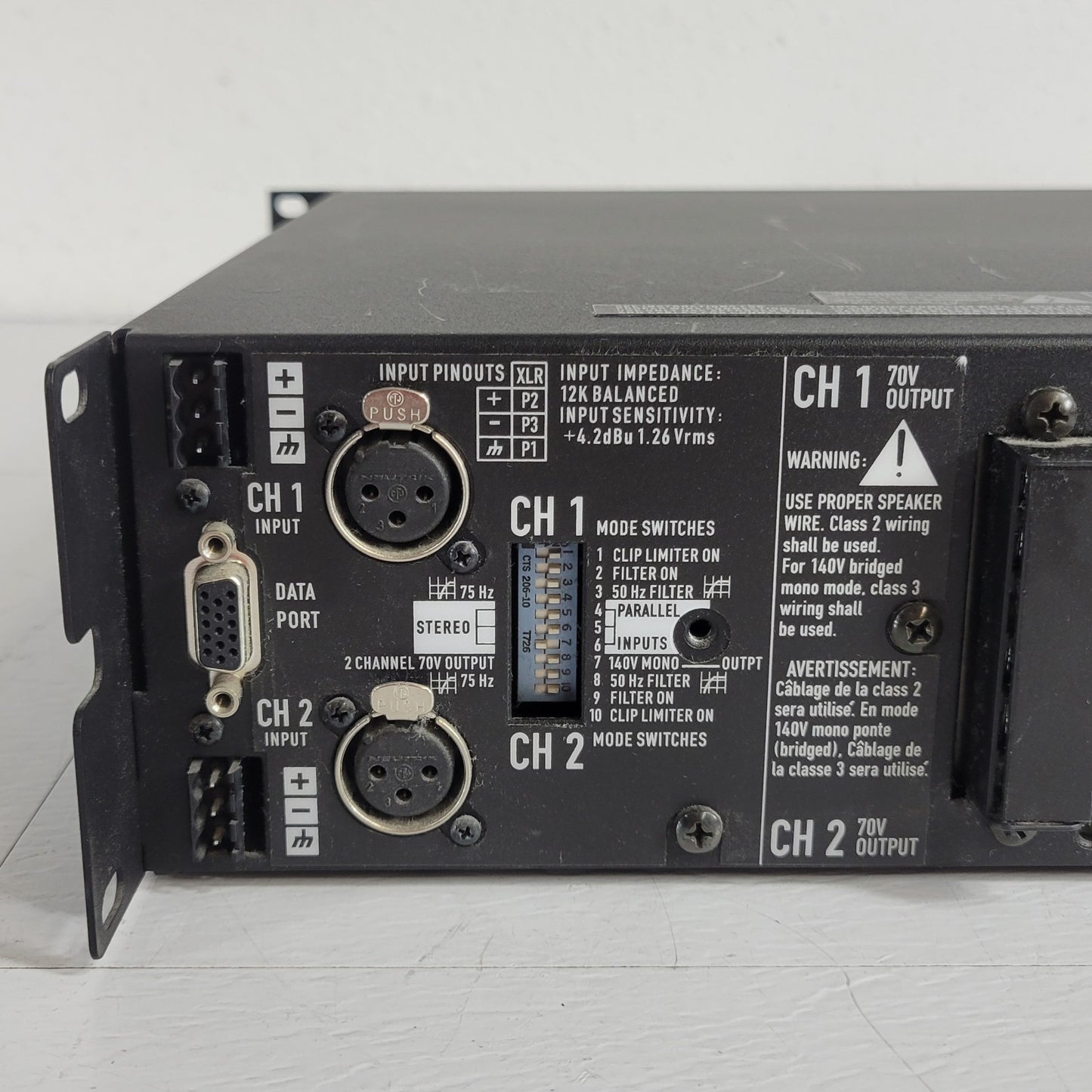 QSC CX602V 2-Channel Professional Power Direct 70V Amplifier 400W Powerwave Tech