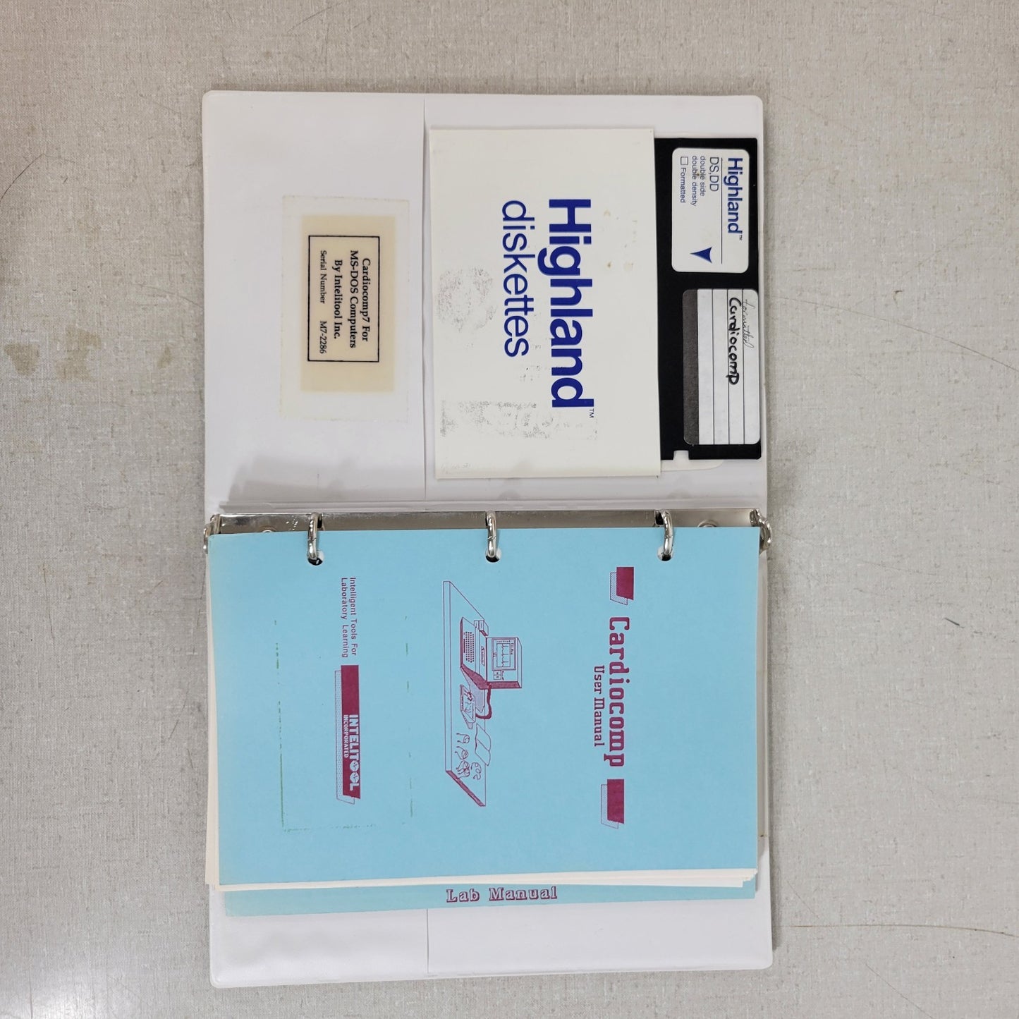 Vintage Intelitool Cardiocomp 7 for MS-DOS Computers Complete In OEM Box