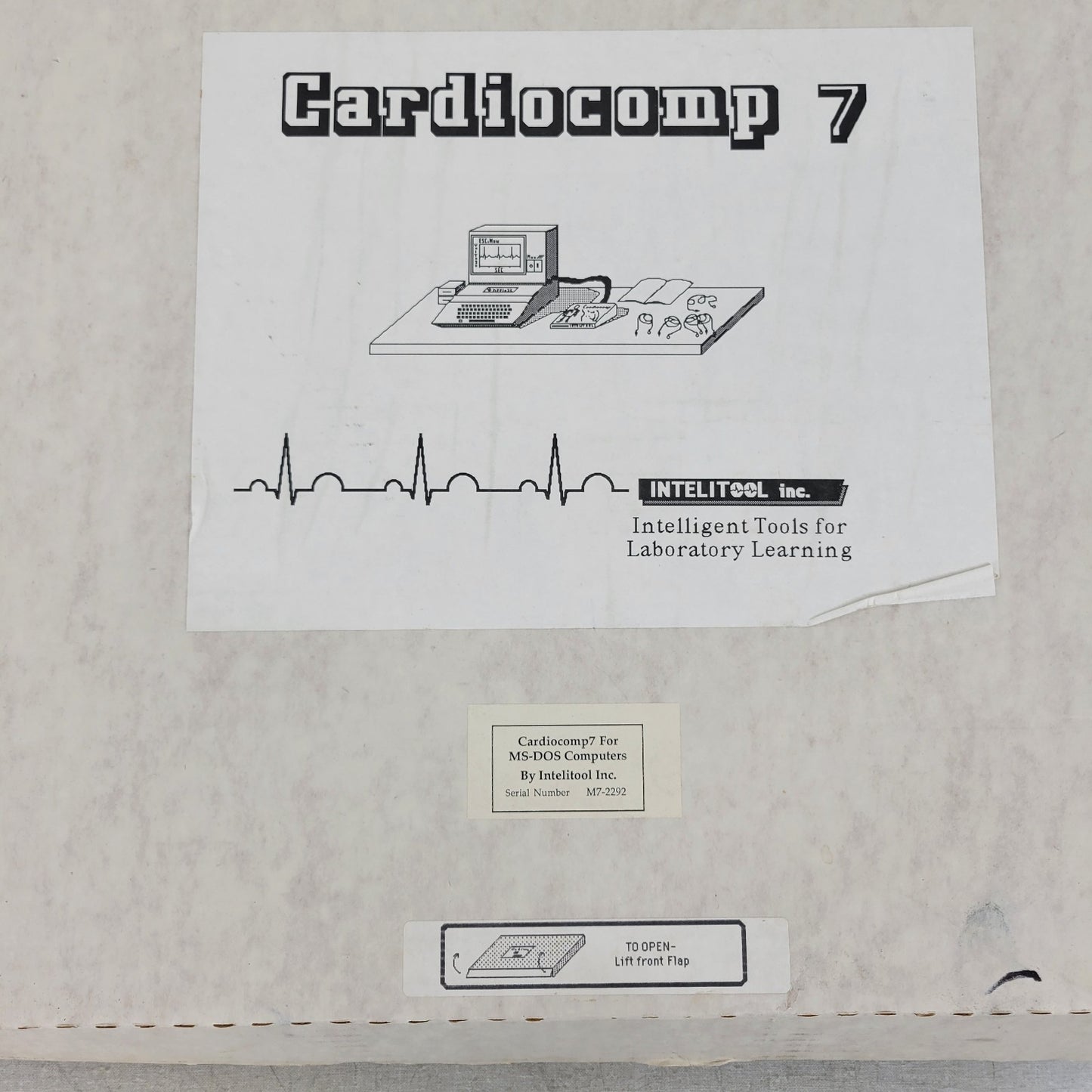 Vintage Intelitool Cardiocomp 7 for MS-DOS Computers OEM Box w/ Manual