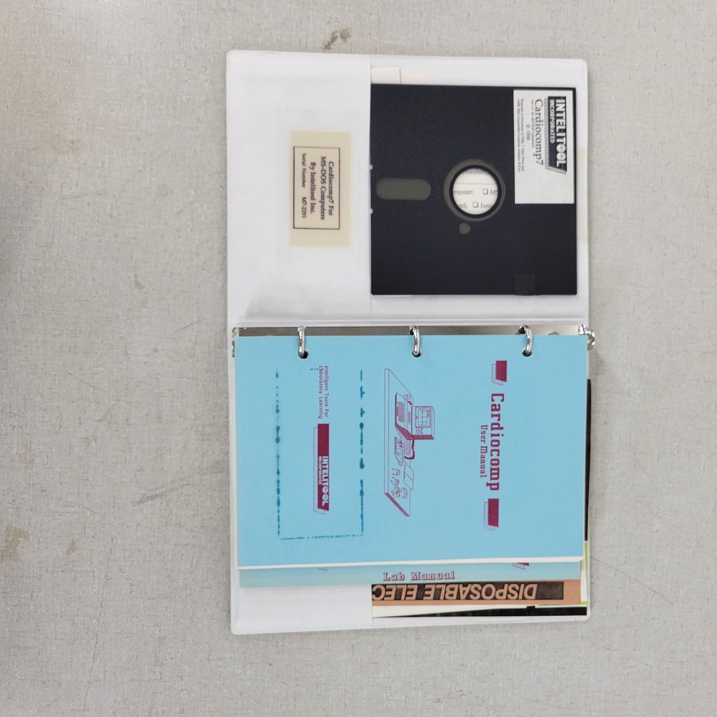Vintage Intelitool Cardiocomp 7 for MS-DOS Computers OEM Box w/ Manual