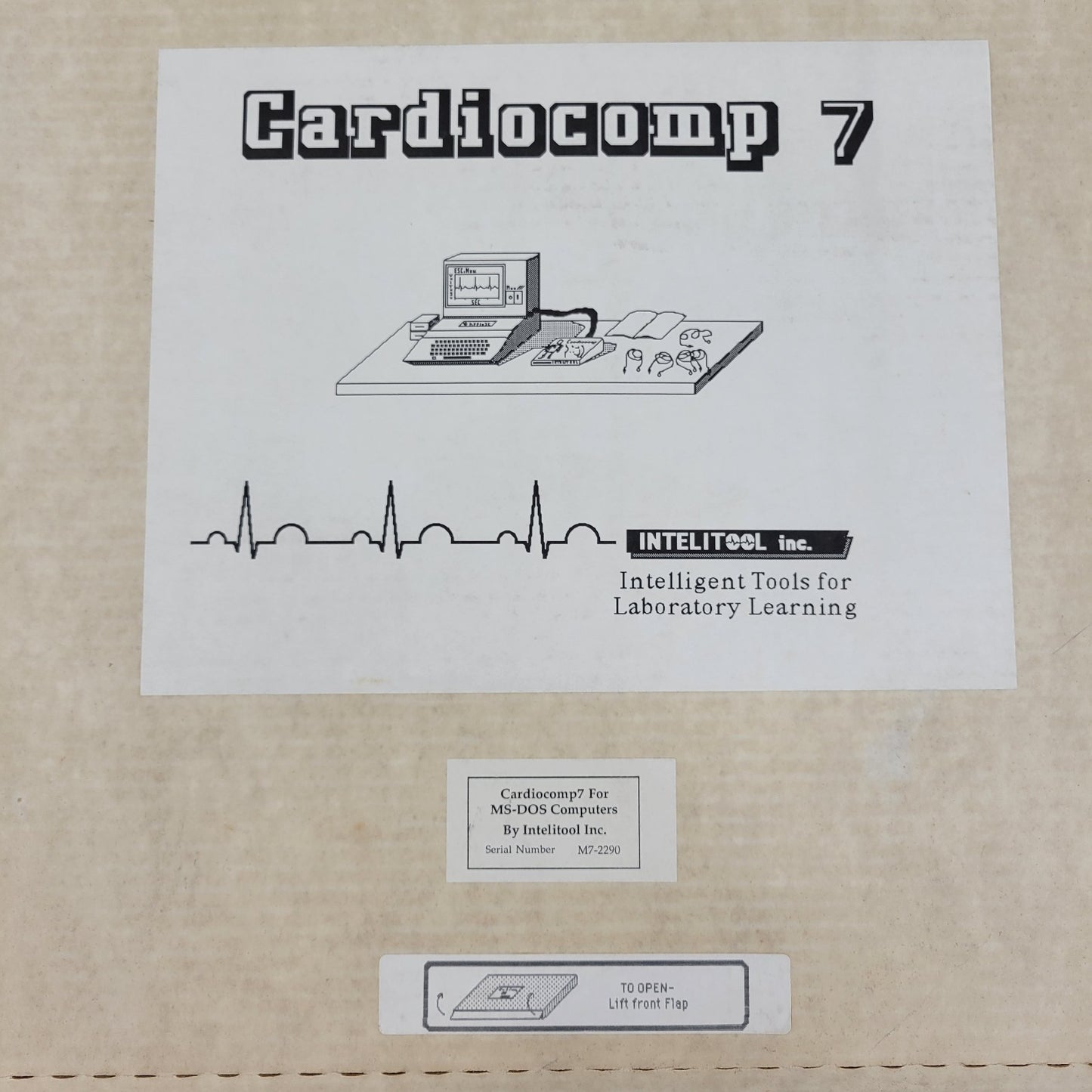 Vintage Intelitool Cardiocomp 7 for MS-DOS Computers OEM Box w/ Manual