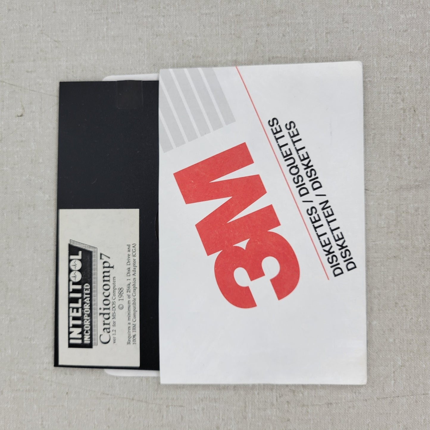 Vintage Intelitool Cardiocomp 7 for MS-DOS Computers OEM Box w/ Manual