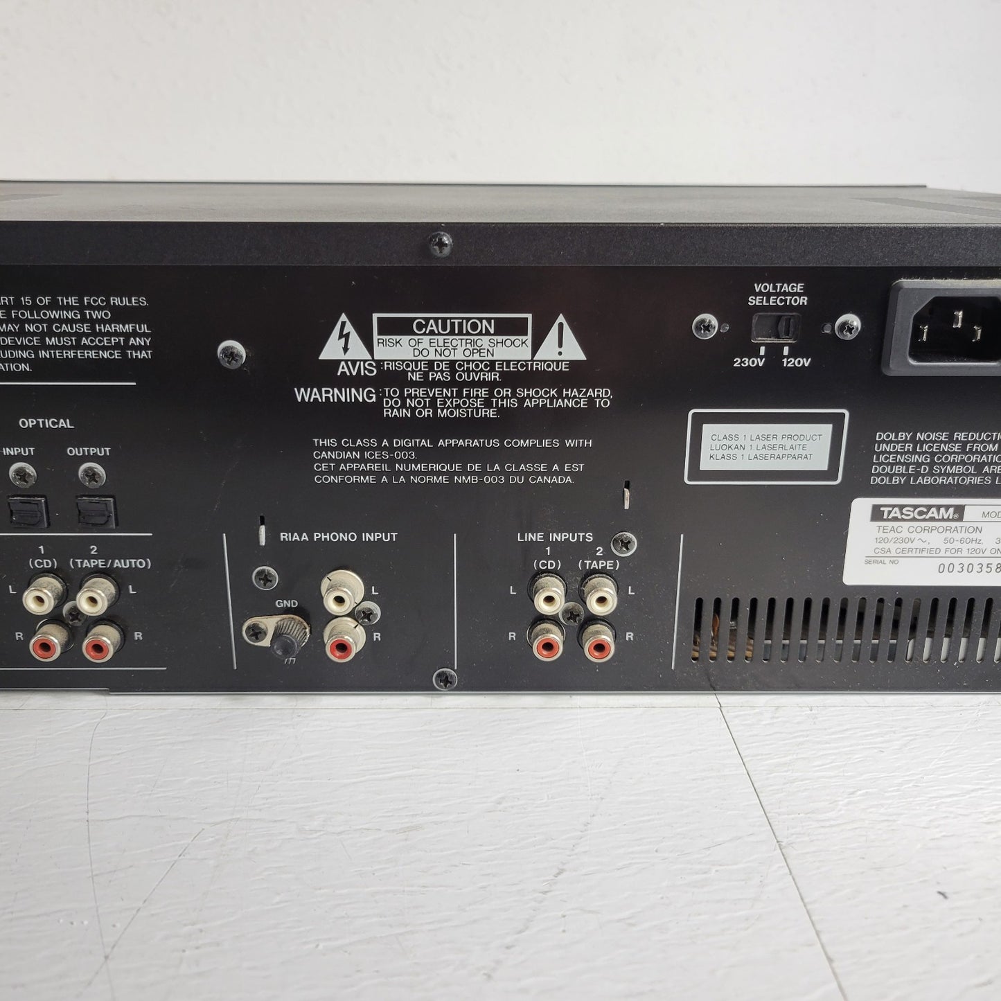 Tascam CC-222SL Original MK I CD / Cassette Professional Combination Unit