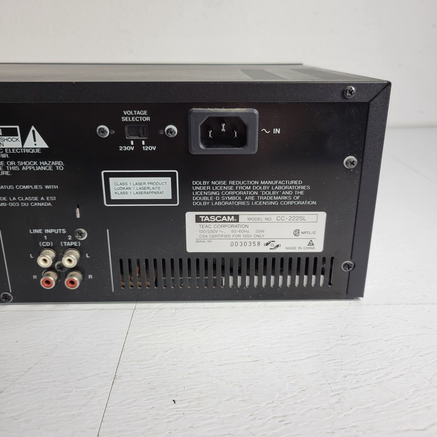 Tascam CC-222SL Original MK I CD / Cassette Professional Combination Unit