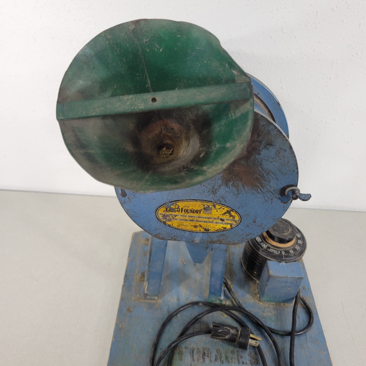 Tested Vintage Grain Mill Grinder Fargo Foundry Adjustable Speeds Variac