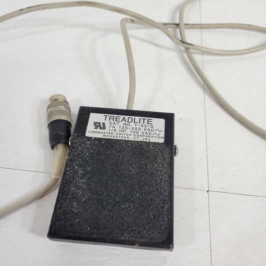 Treadlite T-52-S Foot Switch 7A 1/6 HP 125VAC Linemaster Switch Corporation
