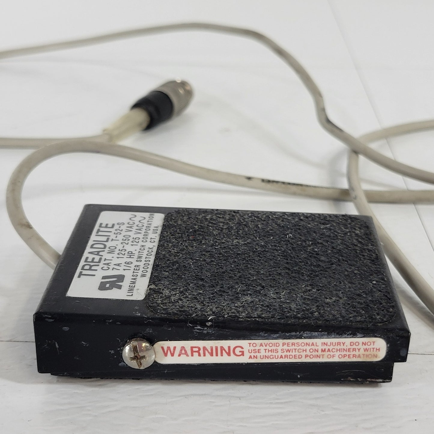 Treadlite T-52-S Foot Switch 7A 1/6 HP 125VAC Linemaster Switch Corporation