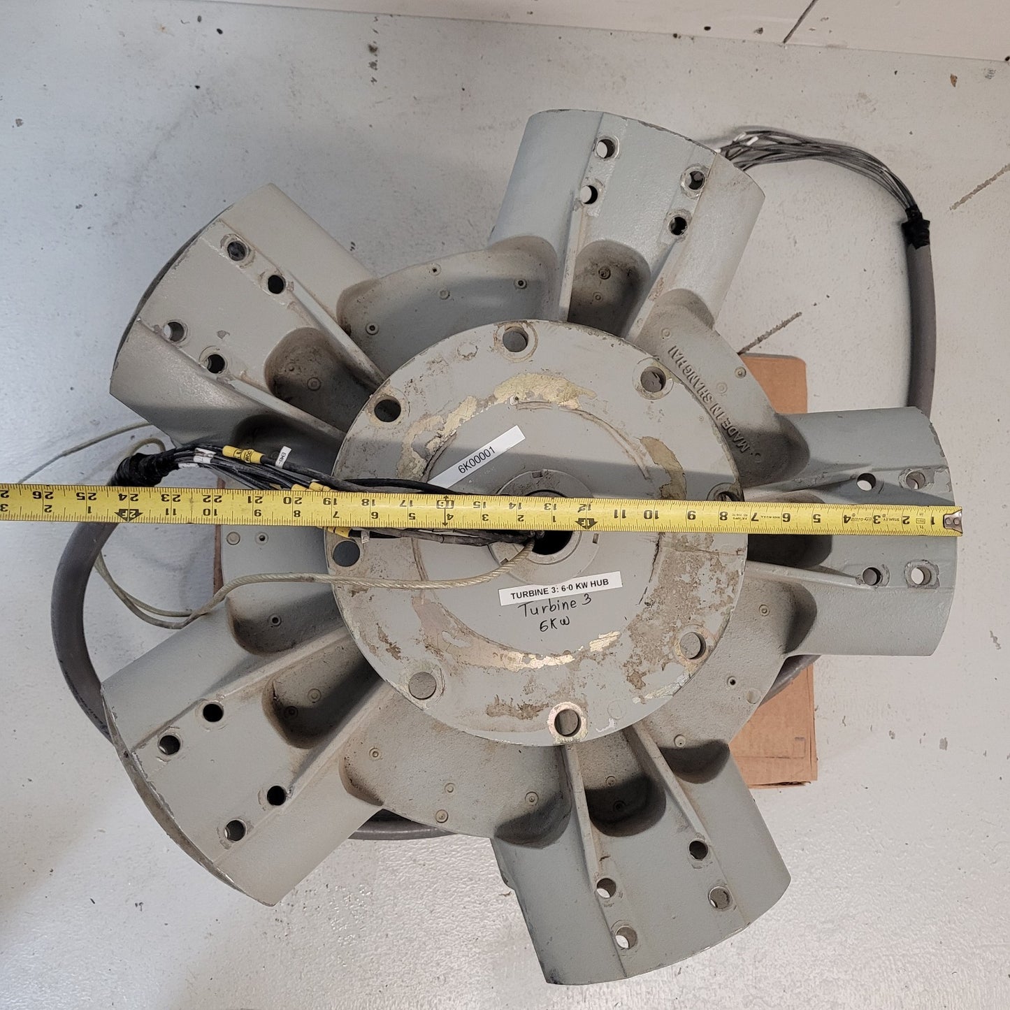 Vawt Muce Vertical Axis Wind Turbine 6kW Generator Motor 450 Hub 5 Phase Tested
