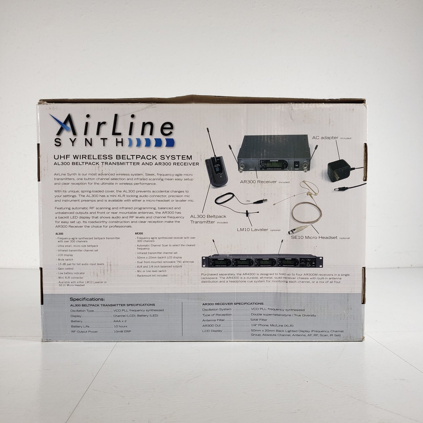 Samson AirLine Synth AR300 Receiver AL300 Beltpack Transmitter LM10 Lavalier Mic