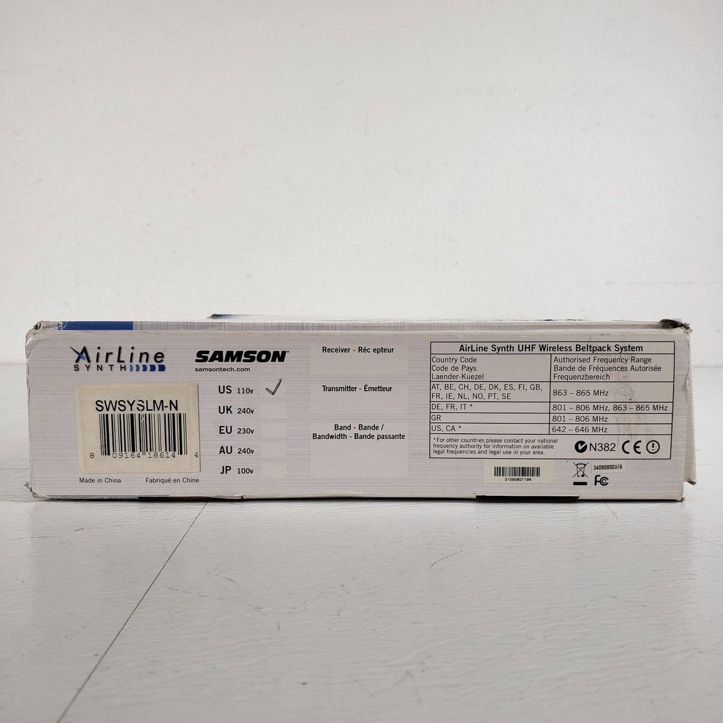 Samson AirLine Synth AR300 Receiver AL300 Beltpack Transmitter LM10 Lavalier Mic