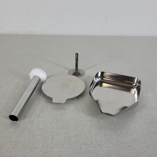 Lot Of Two 80mm Weigh Pans Sidewall Pour Spout Aluminum Replacement Parts