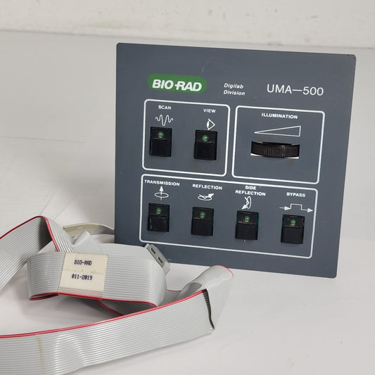 Tested Bio Rad UMA-500 Microscope Control Panel 082-0745 Rev A w/ Ribbon Cable