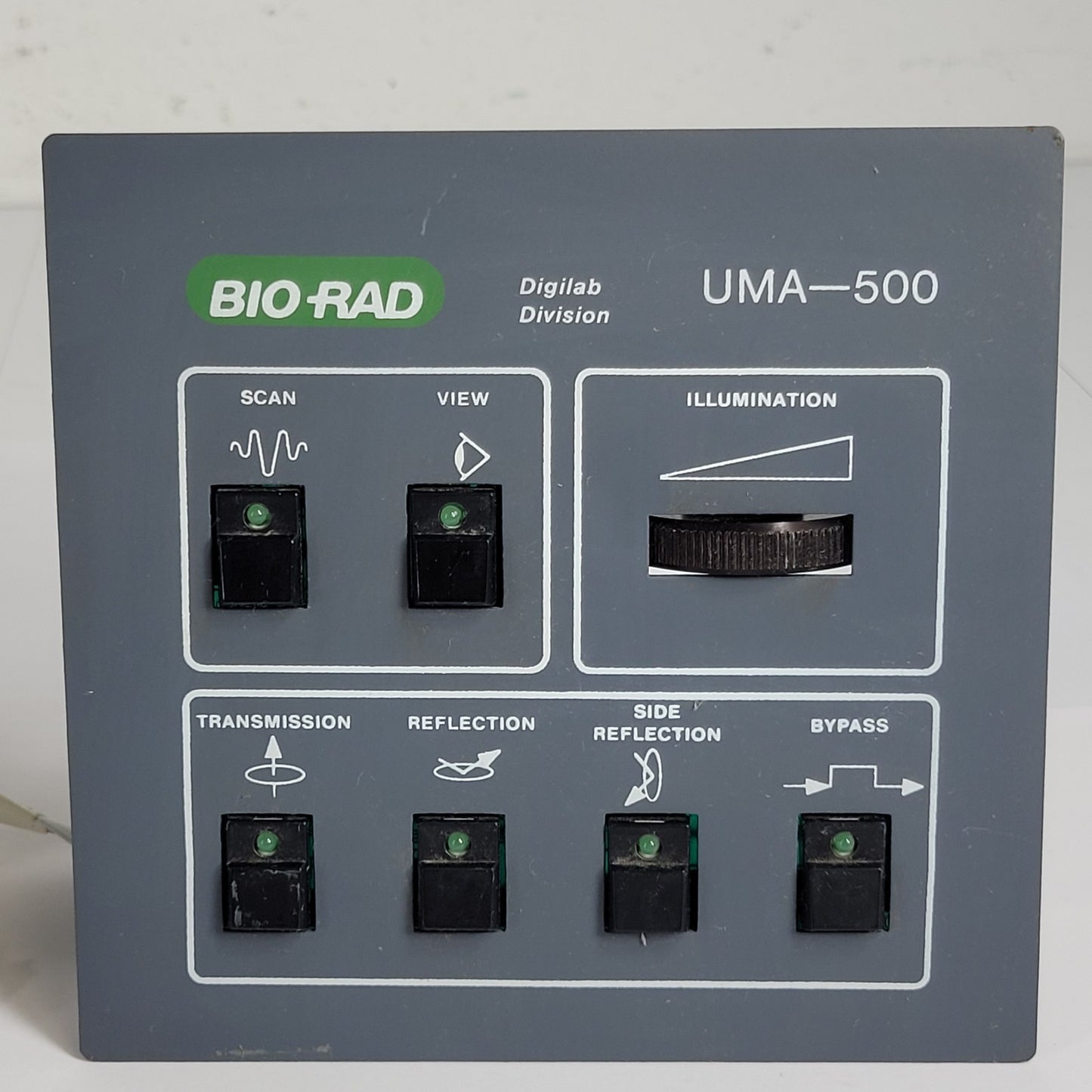 Tested Bio Rad UMA-500 Microscope Control Panel 082-0745 Rev A w/ Ribbon Cable