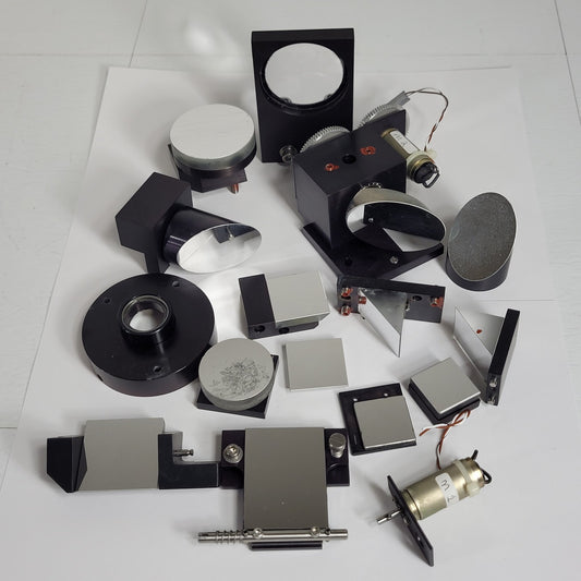 Bio Rad Lot Of Optic Mirrors & Lens For UMA-500 Spectroscopic Microscope
