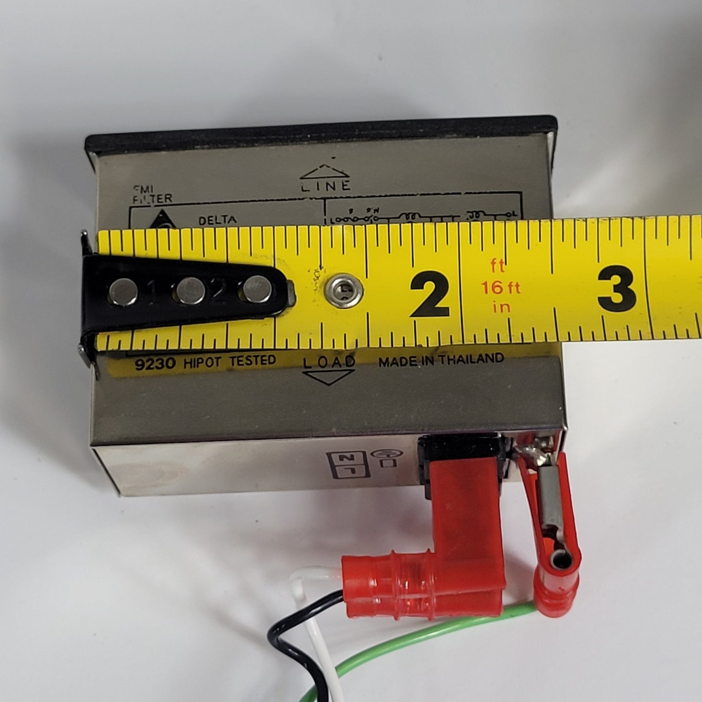 Delta 06AR2D Power Entry Receptacle Module Male Blades IEC 320-C14 Panel Mount