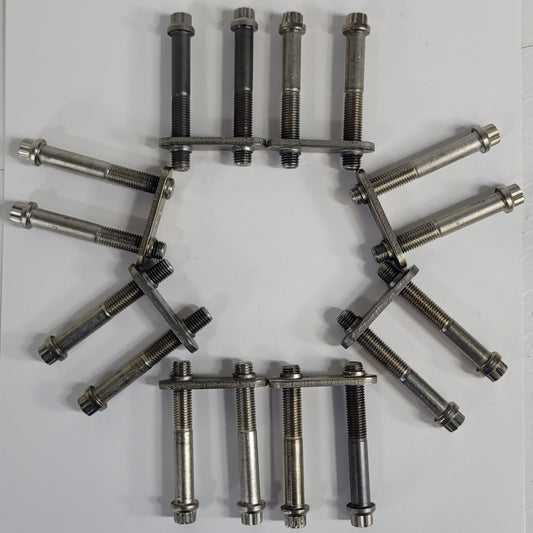 DN100CF 6" CF Conflat Hardware Kit 16 Blots w/ 8 Nuts 2.5" Long High Vacuum SS