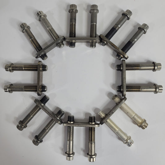 DN100CF 6" CF Conflat Hardware Kit 16 Blots w/ 8 Nuts 2" Long High Vacuum SS