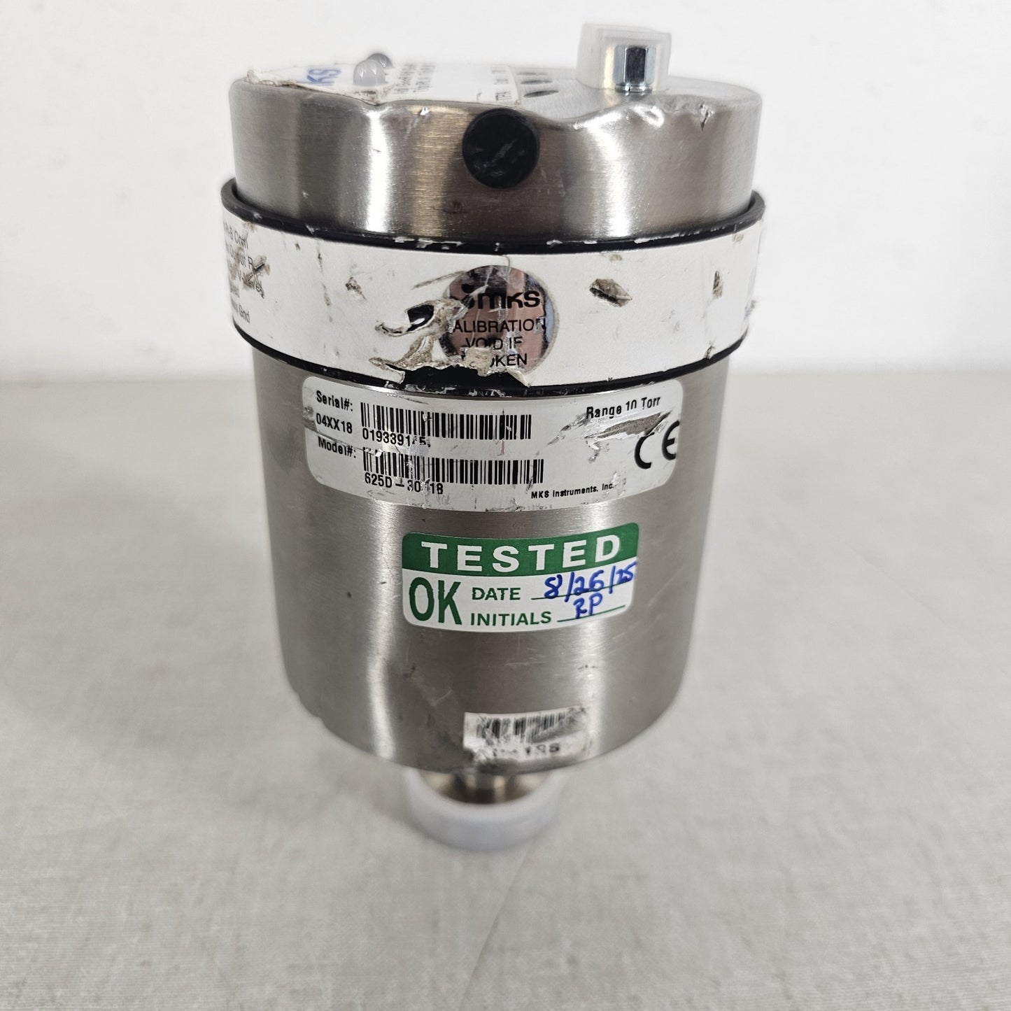 TESTED MKS 625D-30518 10 Torr KF16 Capacitance Manometer Baratron Vacuum Gauge