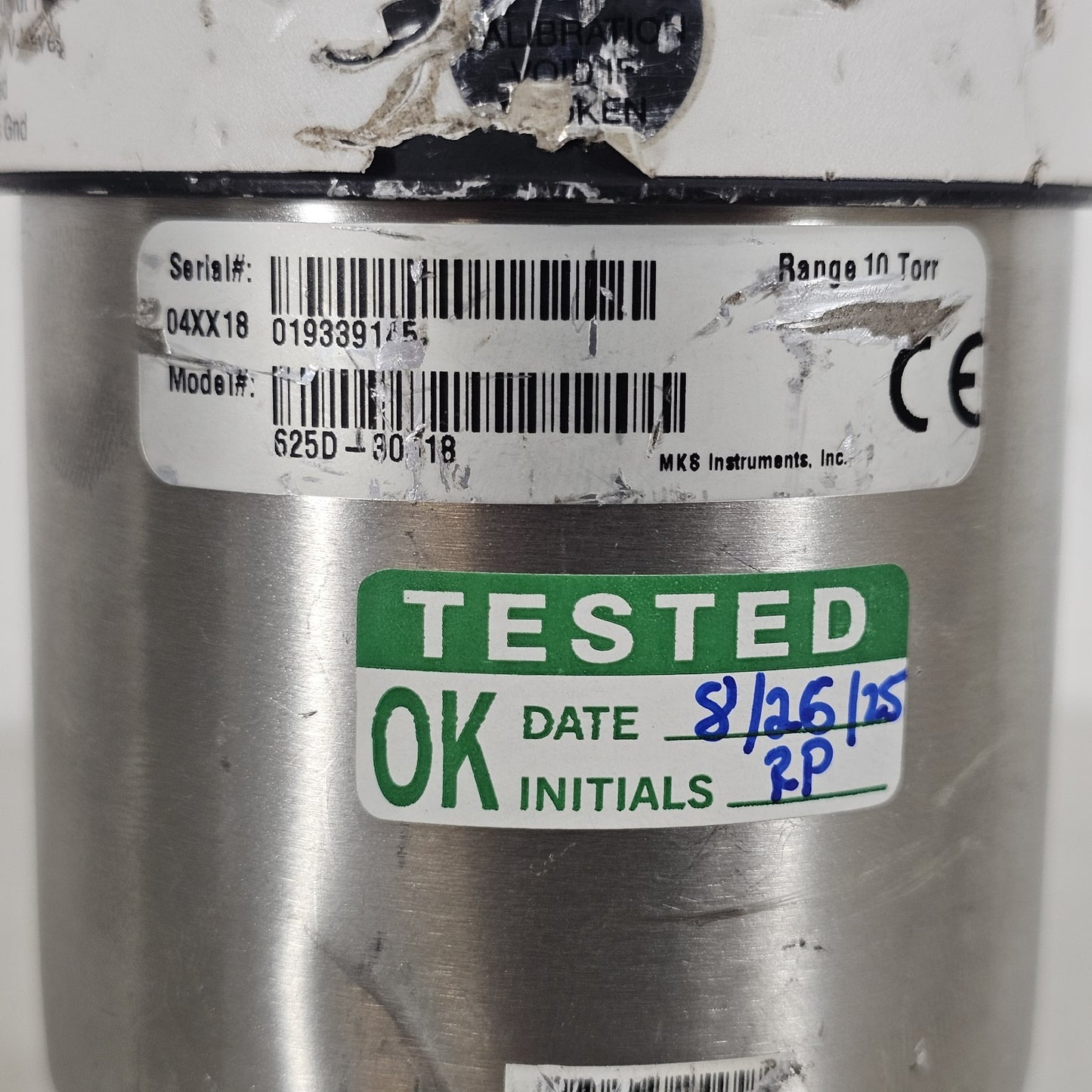 TESTED MKS 625D-30518 10 Torr KF16 Capacitance Manometer Baratron Vacuum Gauge