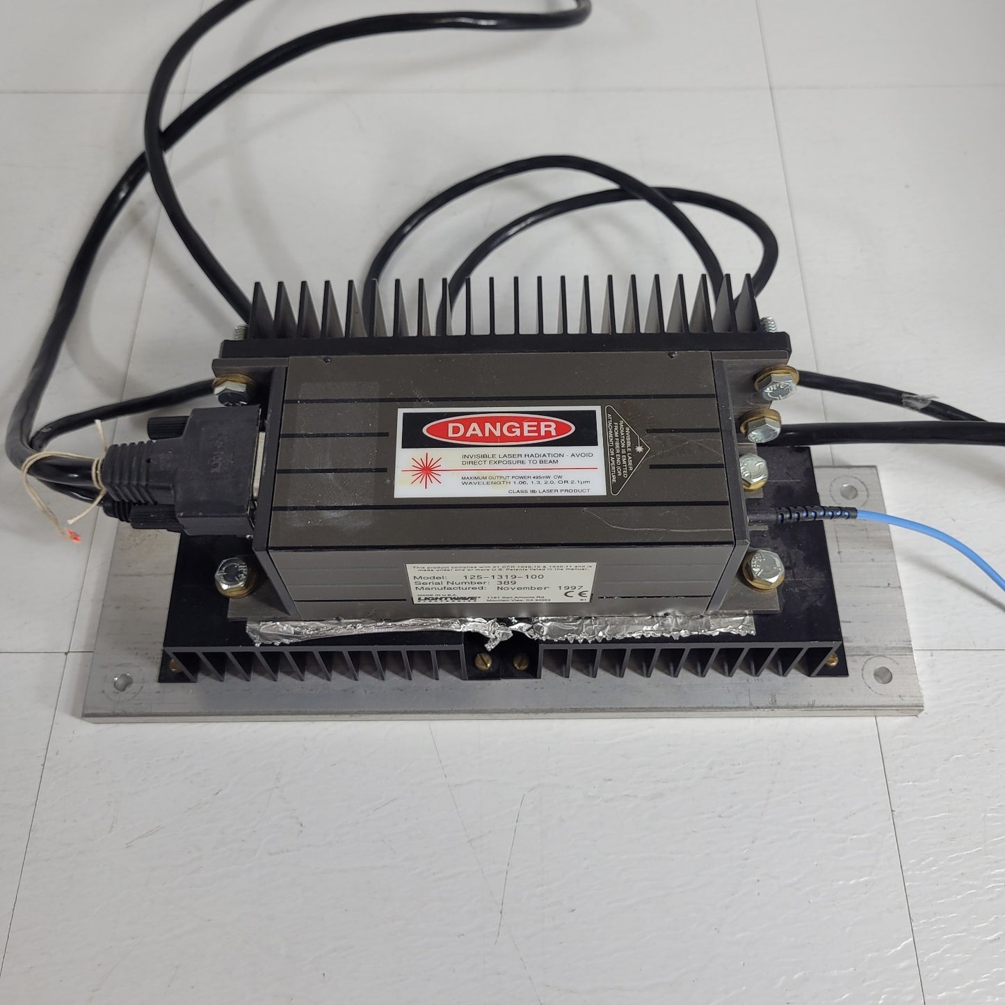 TESTED Lightwave 125 Diode Power Supply w/ 125-1319-100 IR Laser Head 1319nm