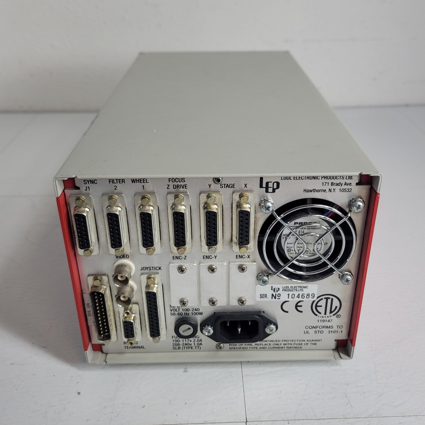 Ludl Electronics MAC 2002 Microscope XY Stage Controller w Backplane Modules LEP