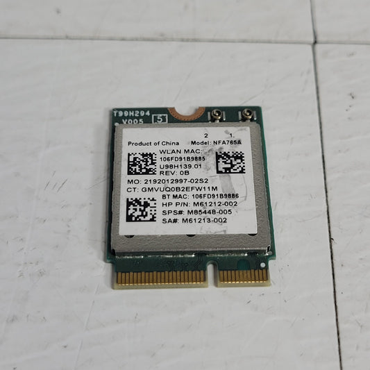 Qualcomm NFA765A Windows 10 & 11 M.2 NGFF WLAN WiFi Adapter Wireless Card