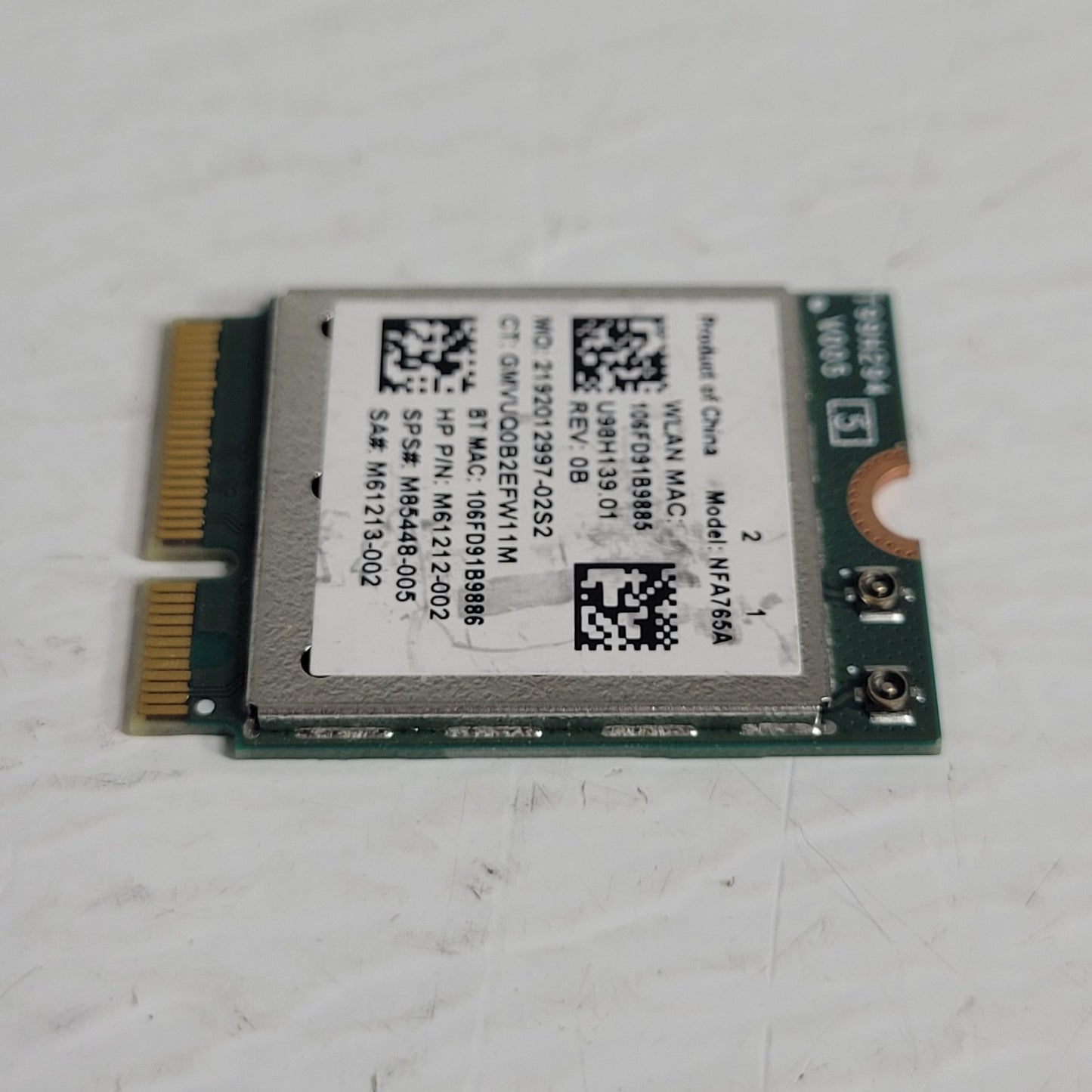 Qualcomm NFA765A Windows 10 & 11 M.2 NGFF WLAN WiFi Adapter Wireless Card