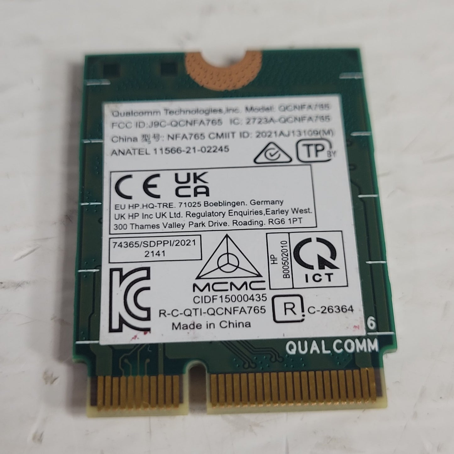 Qualcomm NFA765A Windows 10 & 11 M.2 NGFF WLAN WiFi Adapter Wireless Card