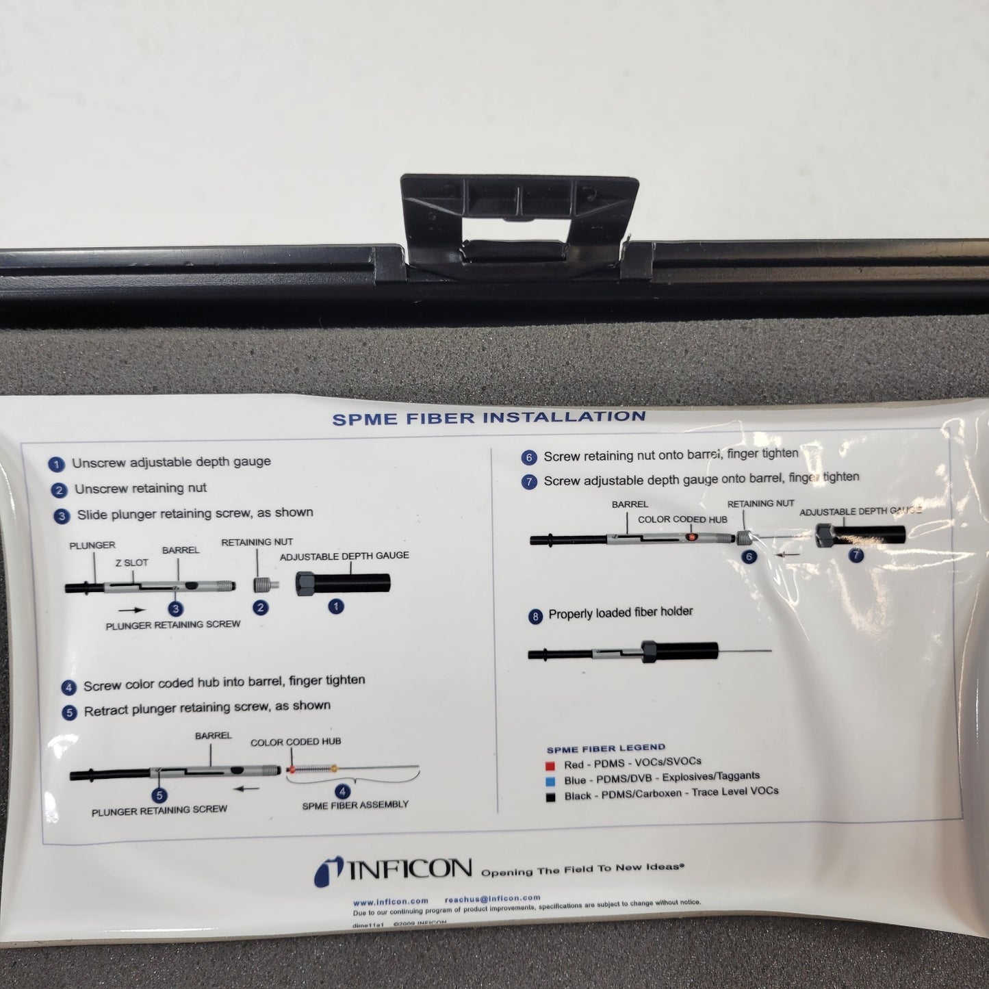 Inficon 934-707-G2 SPME Sampling Kit Fiber Holder Solid Phase Microextraction