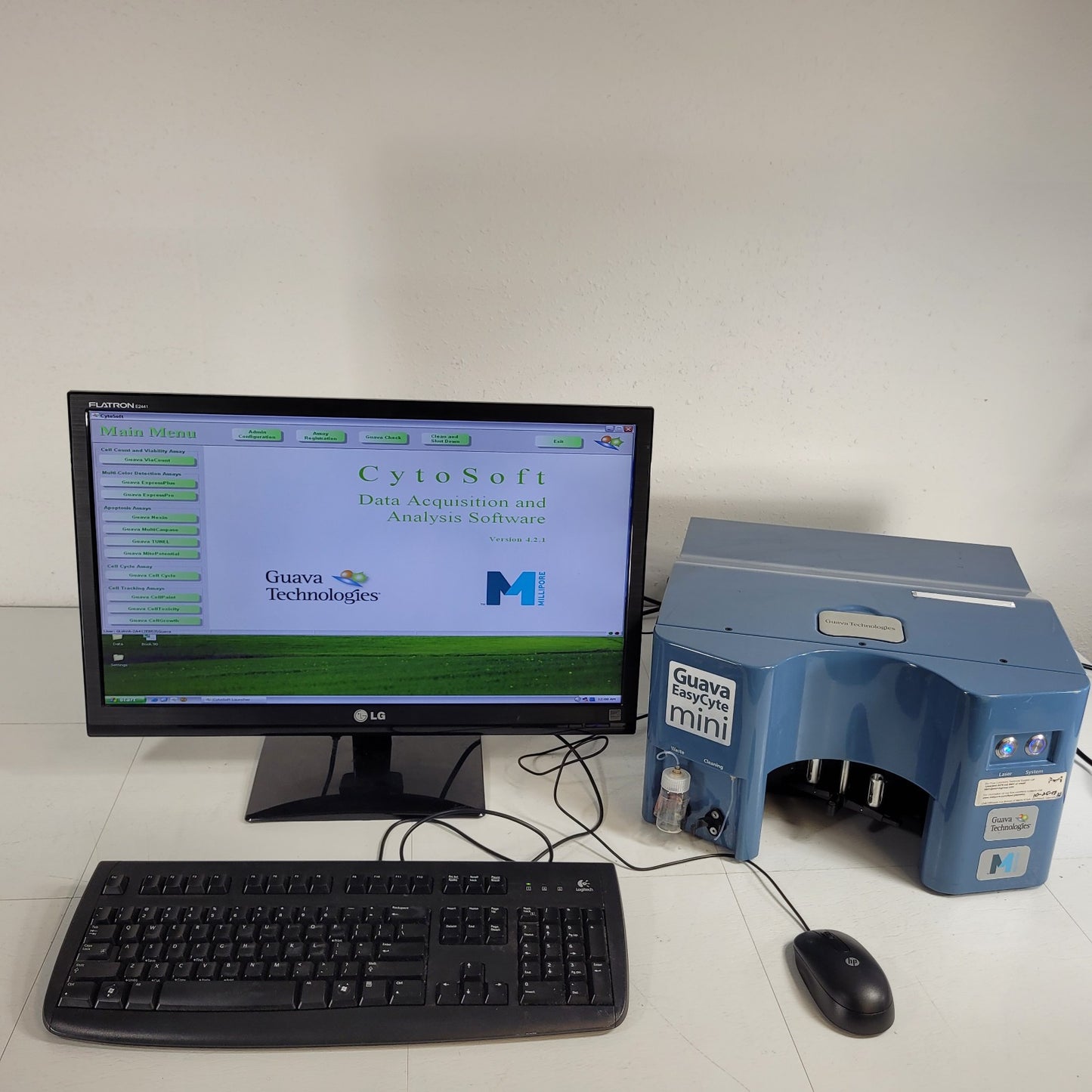 Guava EasyCyte Mini Flow Cytometer Millipore Desktop Cell Analysis w CytoSoft PC