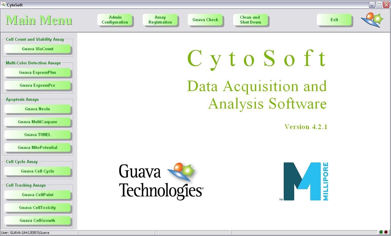 Guava EasyCyte Mini Flow Cytometer Millipore Desktop Cell Analysis w CytoSoft PC