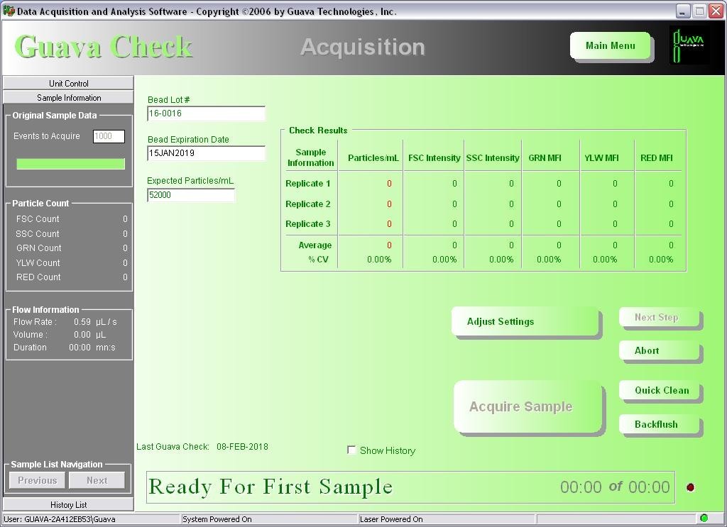 Guava EasyCyte Mini Flow Cytometer Millipore Desktop Cell Analysis w CytoSoft PC